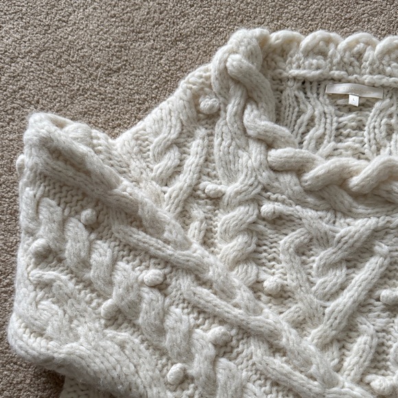 LoveShackFancy Cream Cable Knit Sweater - Picture 4 of 6